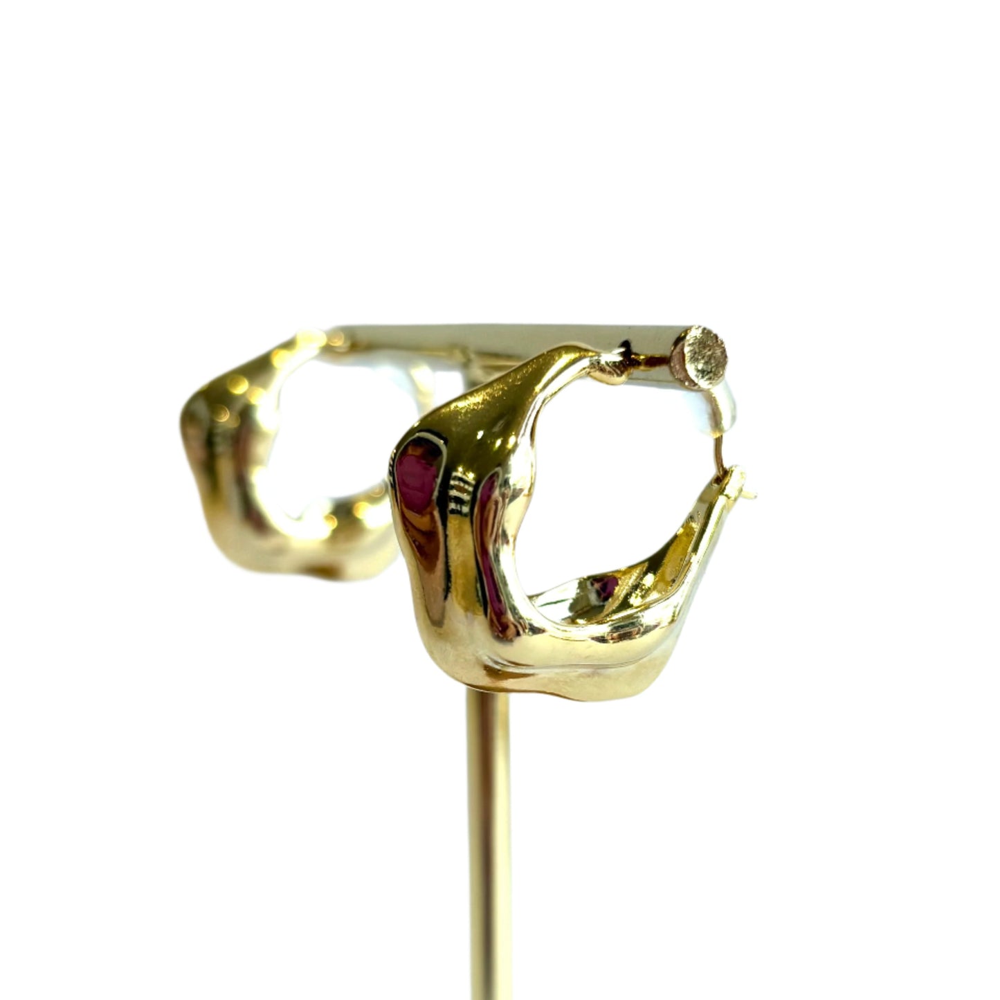 Gold Chunky Wave Hoops
