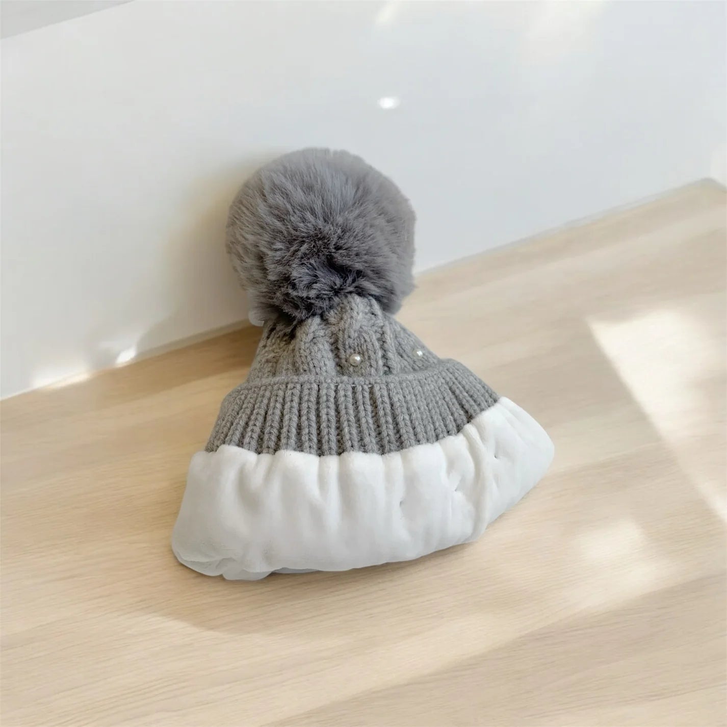 Pearl Embellished Winter Set Grey