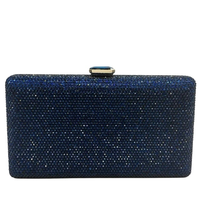 Brittany Glitz Clutch Navy