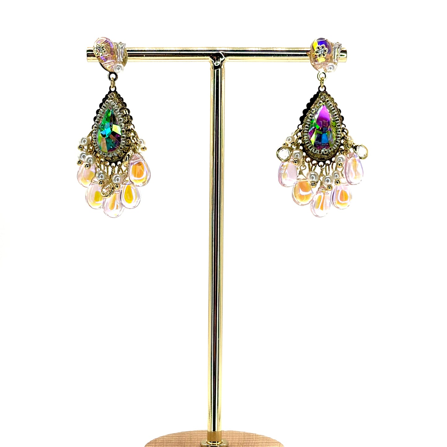 Pink Classic Medium Chandelier Earrings