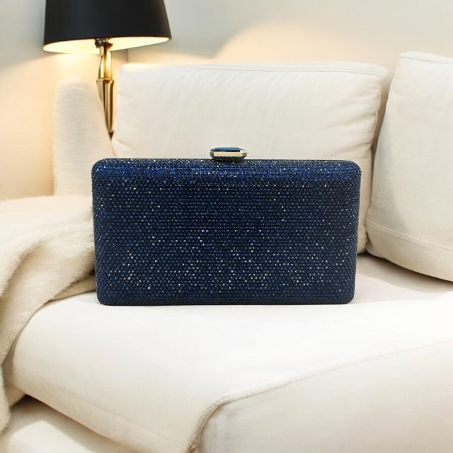 Brittany Glitz Clutch Navy