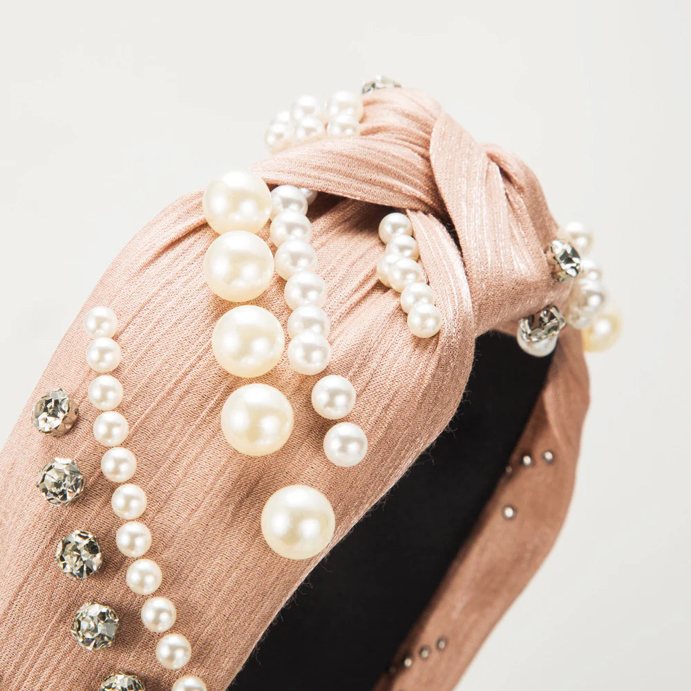 Rose Pearl Knot Hairband