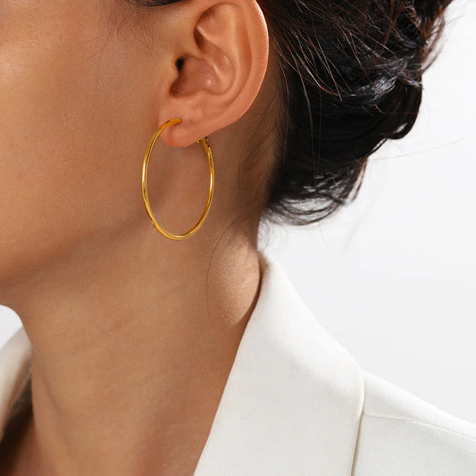 Gold 45 mm Hoops