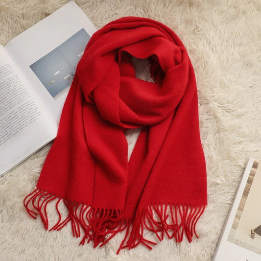 100% Wool Scarf Red