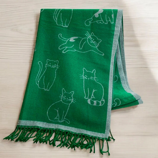Kitty Cashmere Touch Scarf Green
