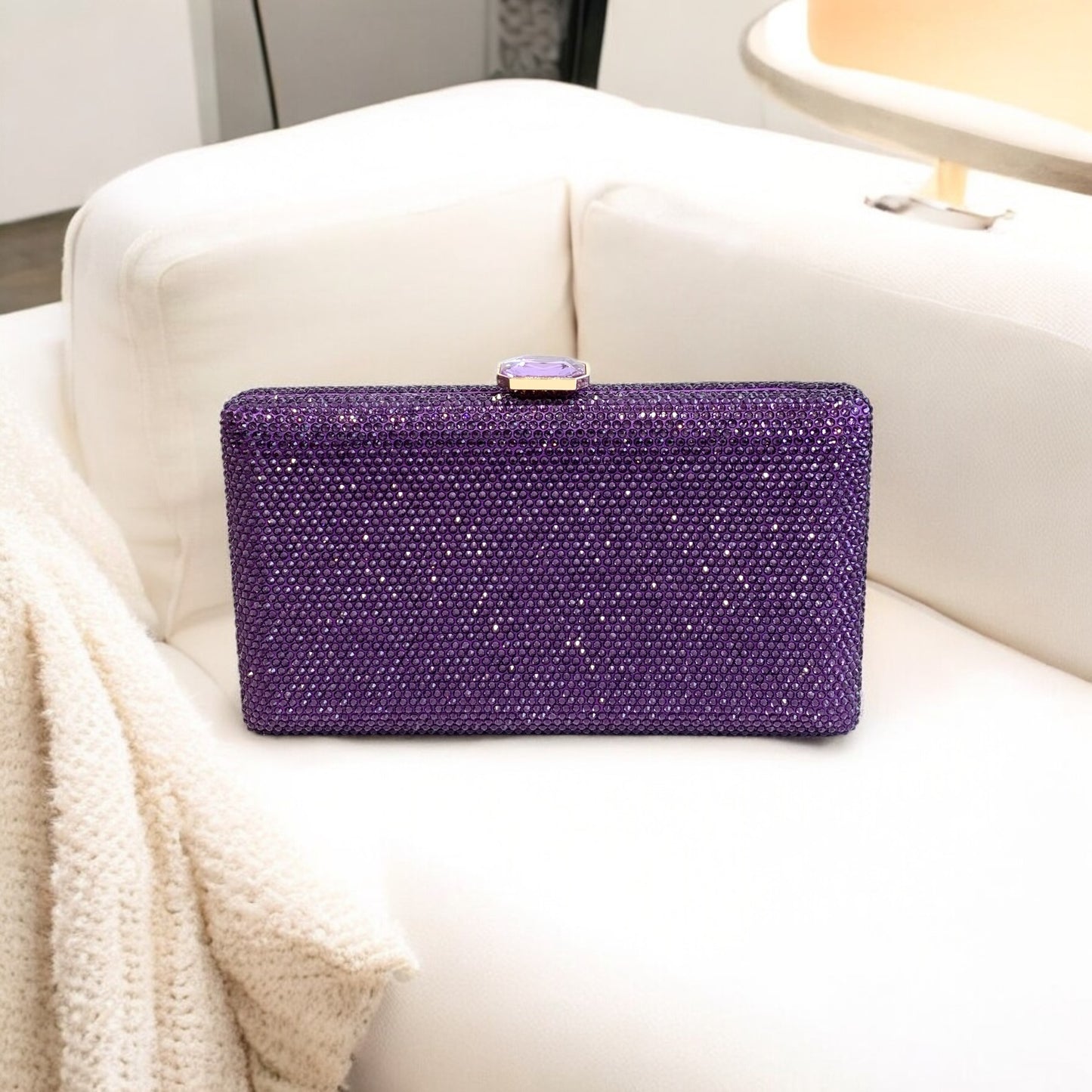 Brittany Glitz Clutch Purple