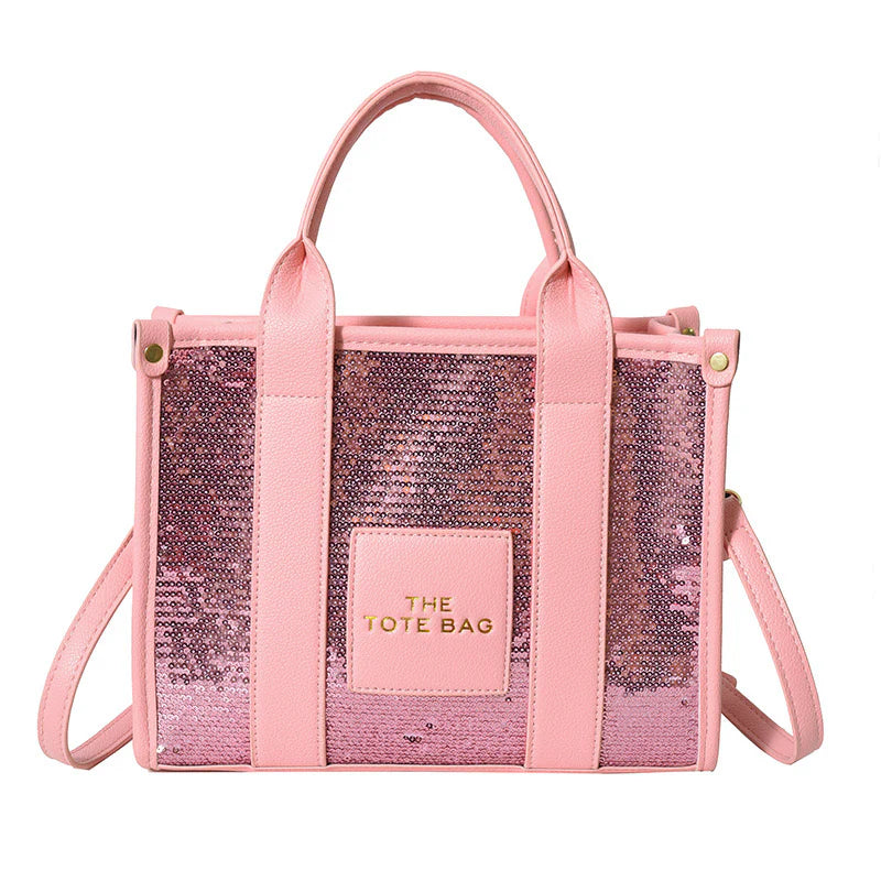 Pink Sequin Tote Bag