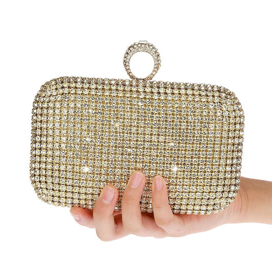 Francesca Crystal Clutch Gold
