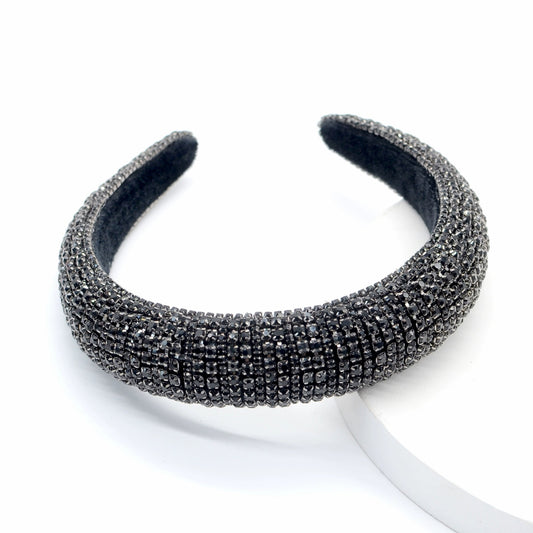 Black Crystal Crown Hairband