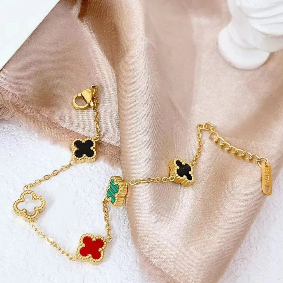 Multicolour Clover Bracelet