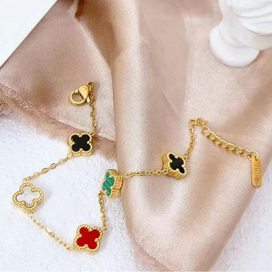 Multicolour Clover Bracelet