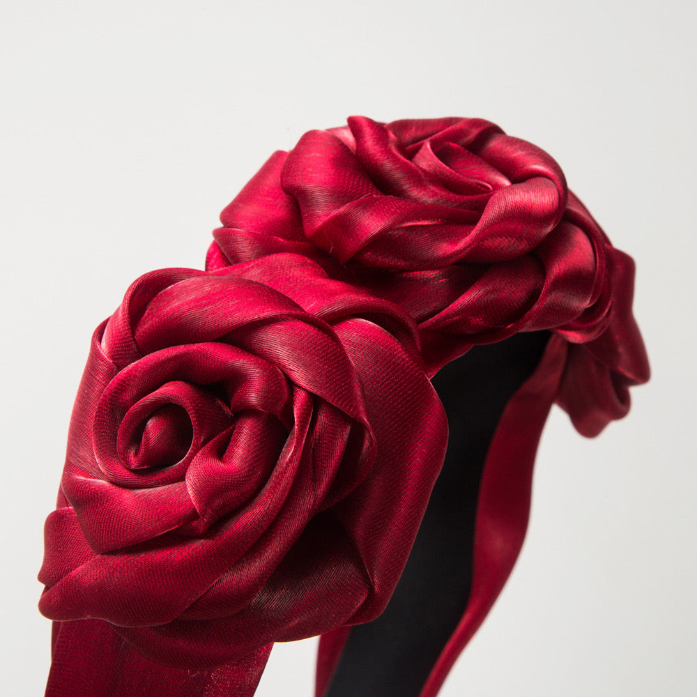 Cherry Red Roses Hairband