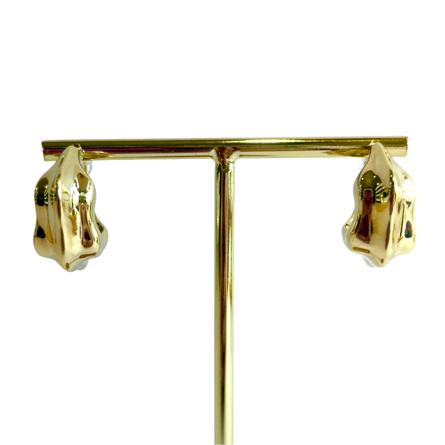 Gold Chunky Wave Hoops
