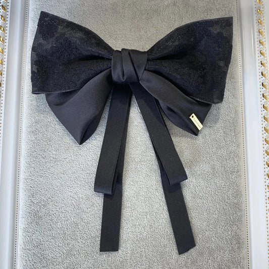 Daisy Bow Black