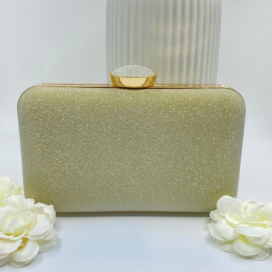 Riona Glitter Clutch Gold