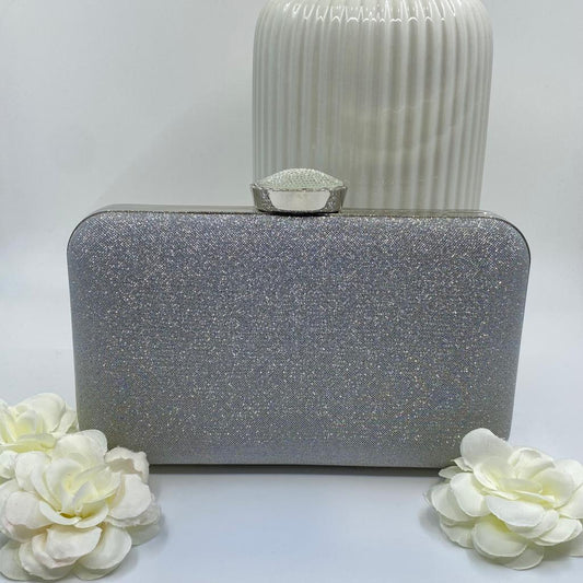 Riona Glitter Clutch Grey