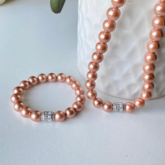 Orange Shell Pearl Set