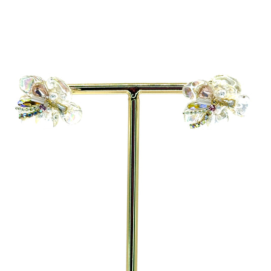 Clear Blooming Flower Studs