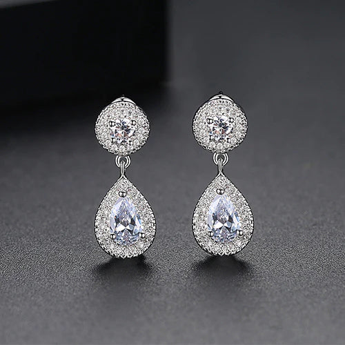 Fiona Small Crystal Drop Earrings