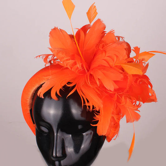 Orange Feather Hairband