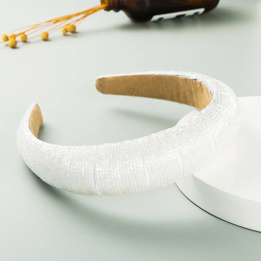 White Bead Hairband