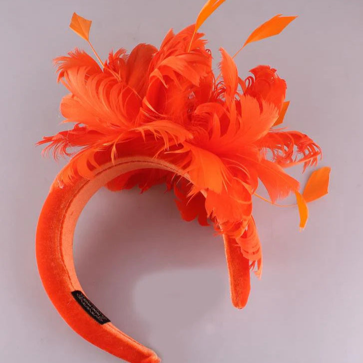 Orange Feather Hairband