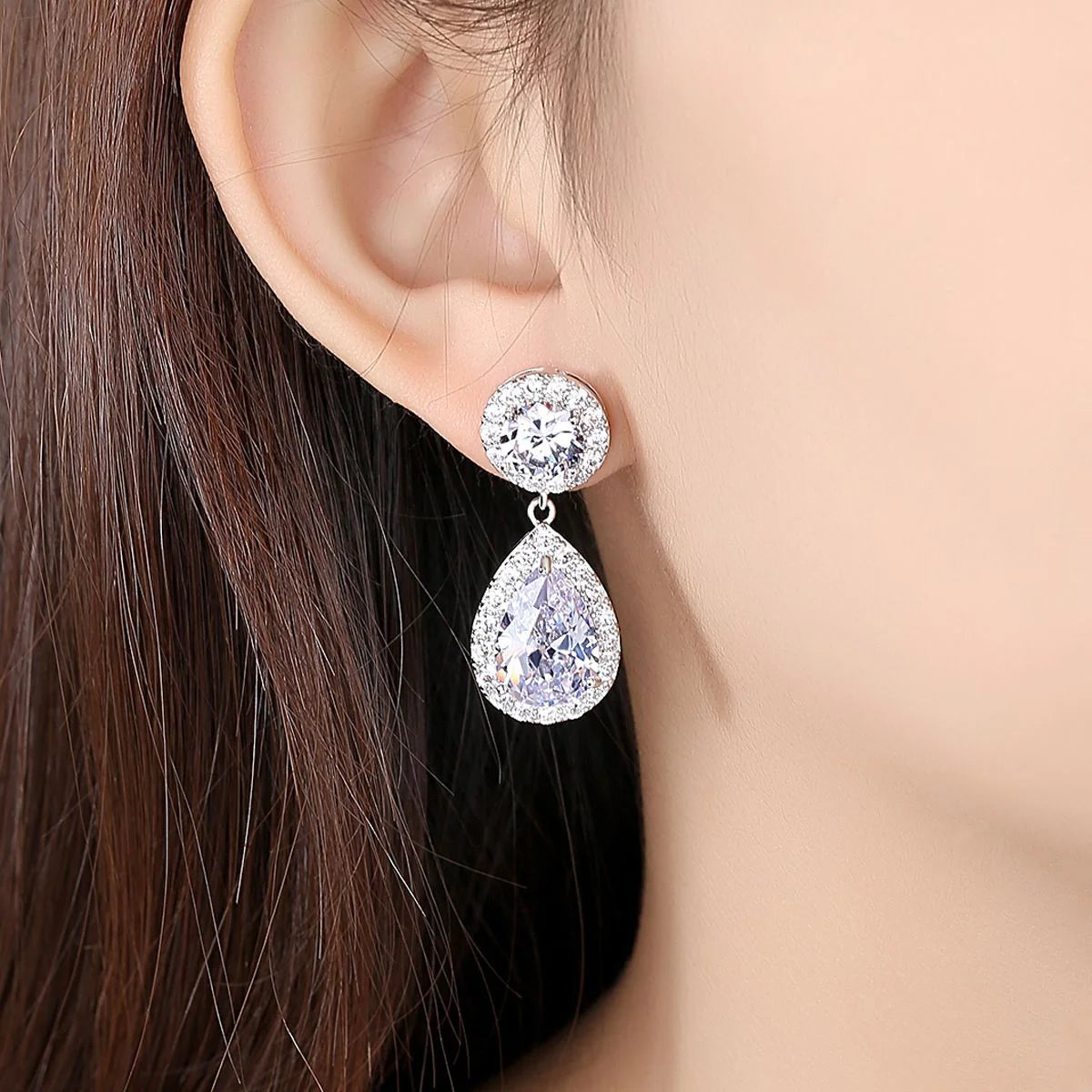 Fiona Large Crystal Drop Earrings