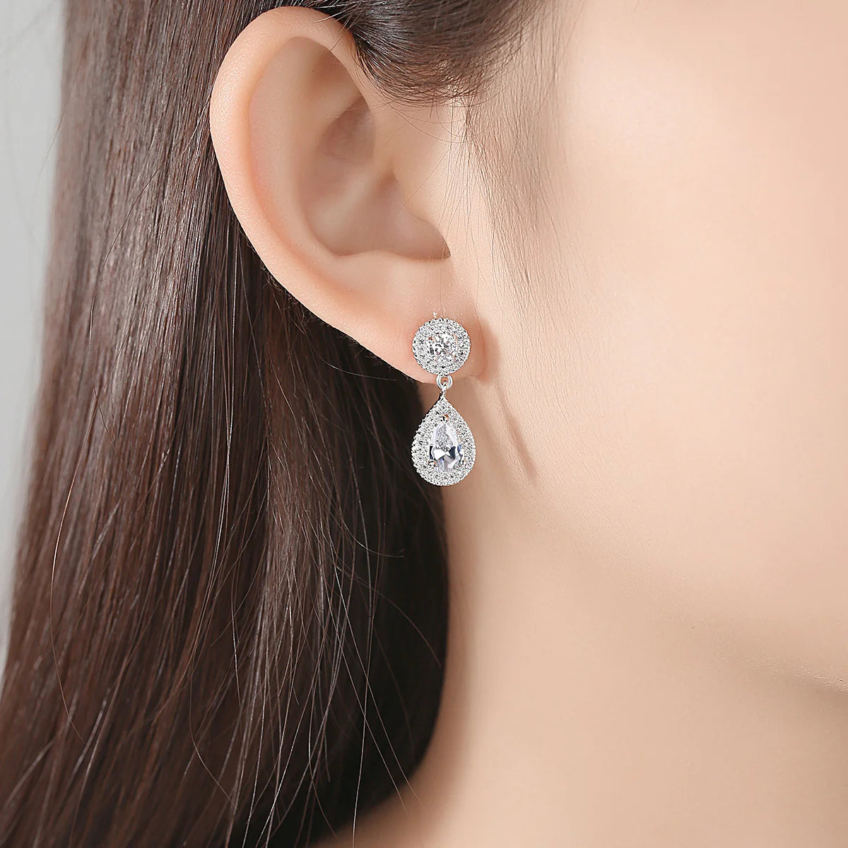 Fiona Small Crystal Drop Earrings