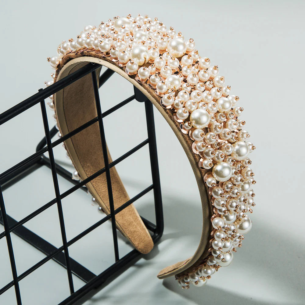 Rose Gold Pearl Hairband