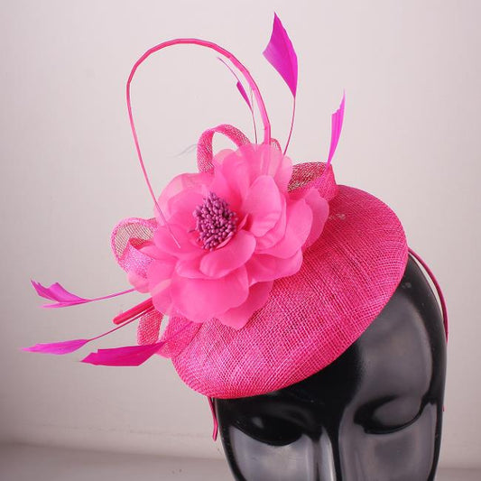 Fuchsia Flower Fascinator
