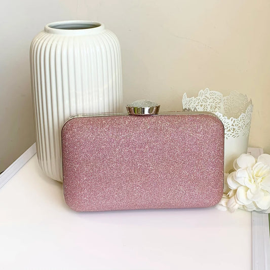 Riona Glitter Clutch Pink