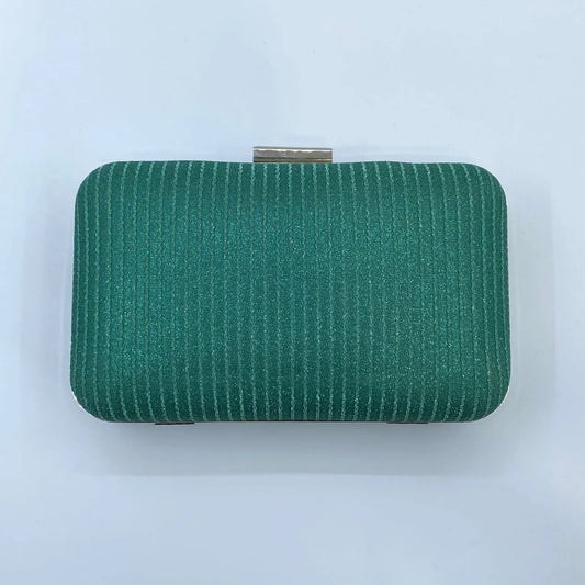 Quinn Glitter Clutch Green