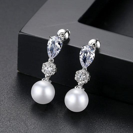 Sabrina Pearl Drop Earrings