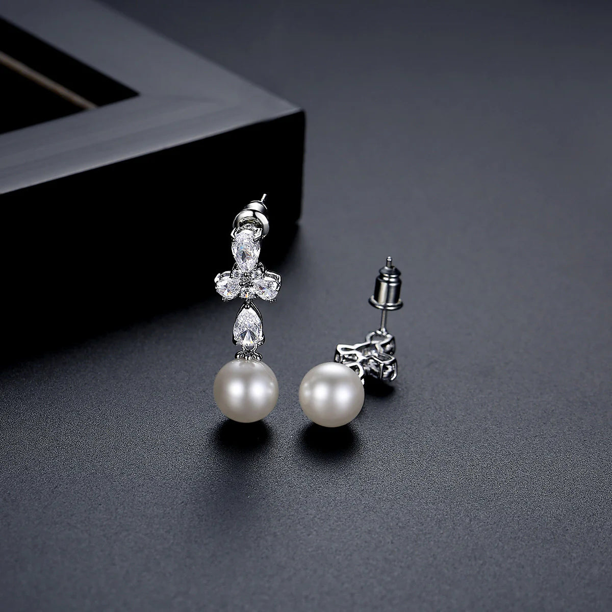 Petal Pearl Drop Earrings