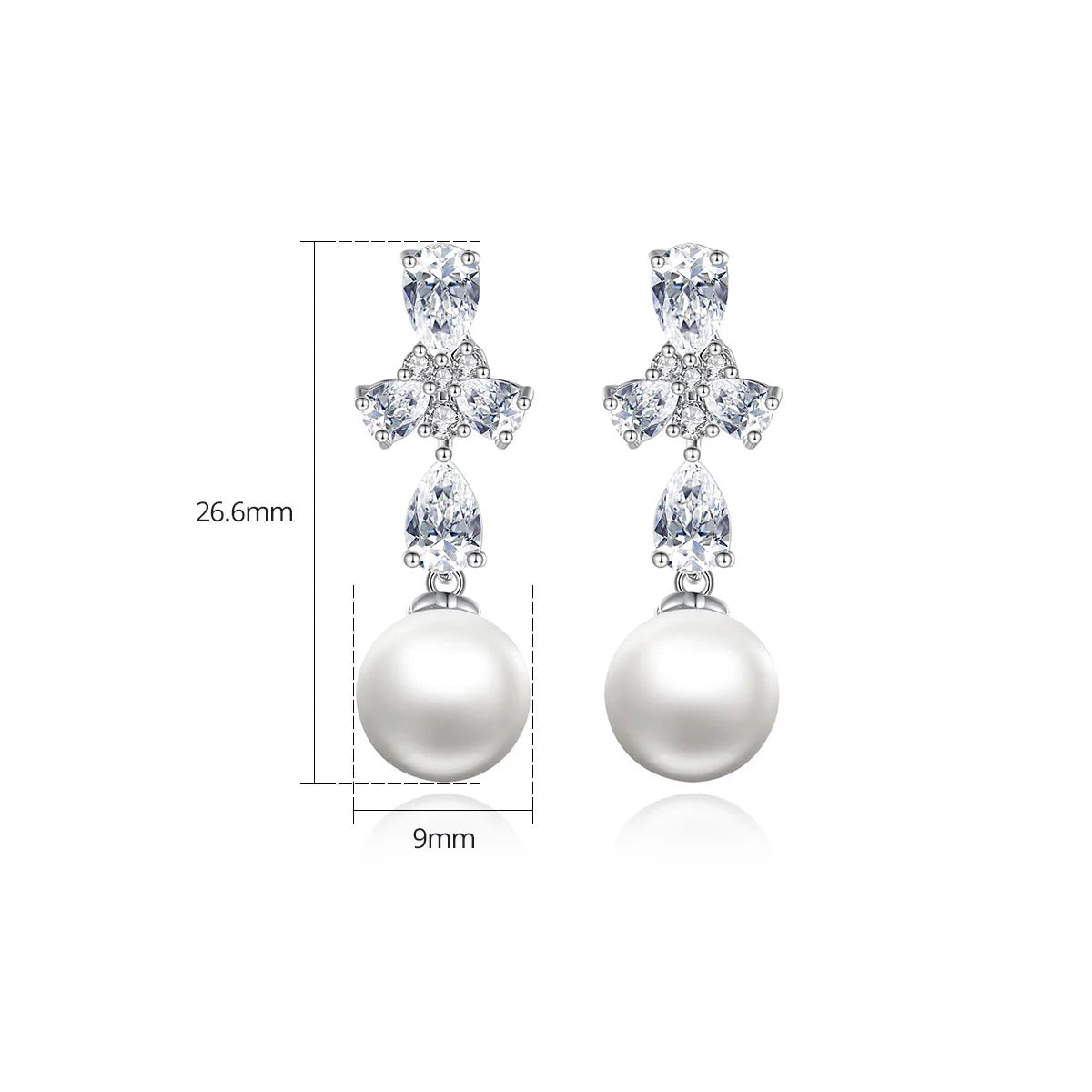 Petal Pearl Drop Earrings