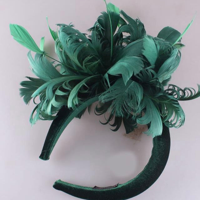 Forest Green Feather Hairband