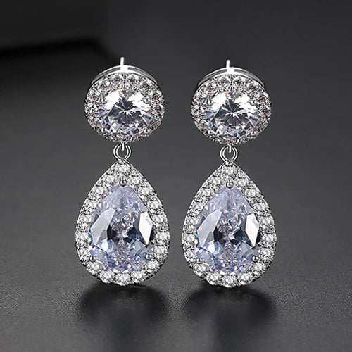 Fiona Large Crystal Drop Earrings